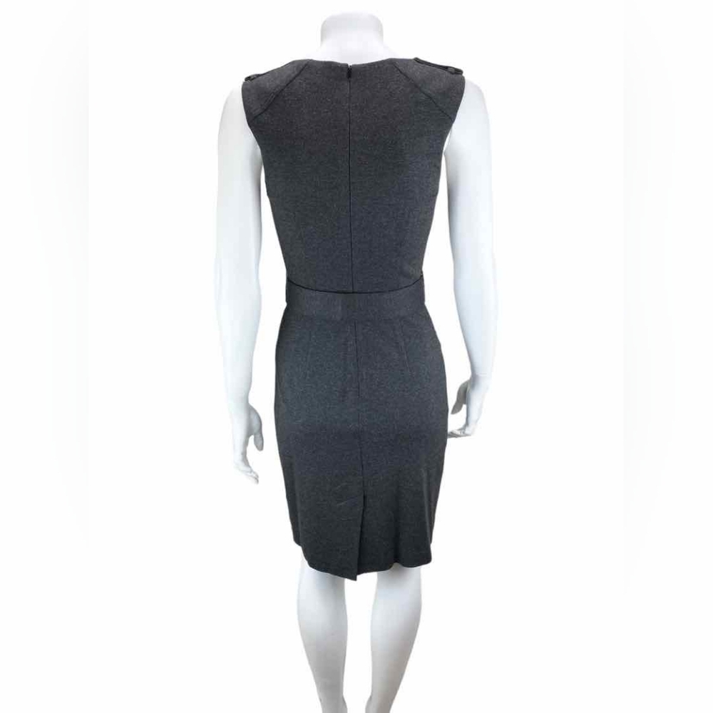Trina Turk Black Brigadier Dress Ponte Sheath Sleeveless Round Neckline- M - Picture 14 of 16